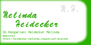 melinda heidecker business card